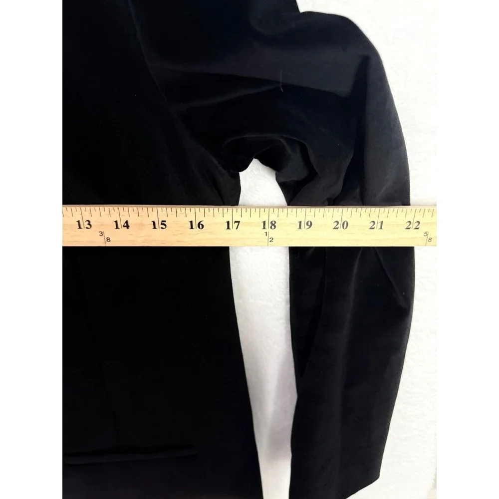 Madewell Black Velvet Single Button Blazer Jacket Womens Size‎ 2